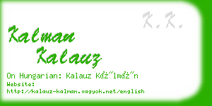 kalman kalauz business card